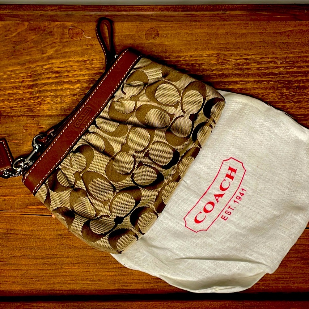 Coach Classic “C” Print Wristlet with Duster